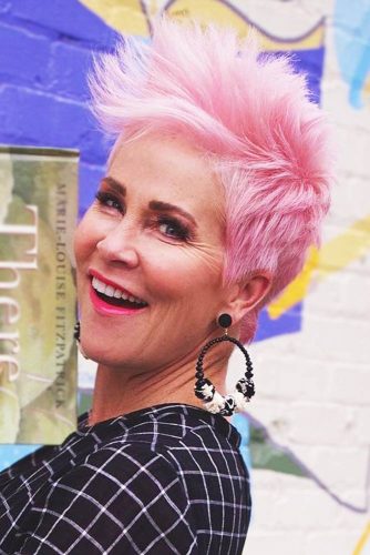 Thin Hair Edgy Styling #pixie #layeredhair #pinkhair