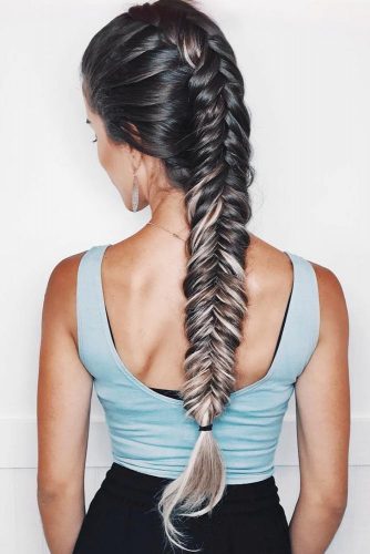 Tight Fishtail Mohawk Braid #longhair #braids 