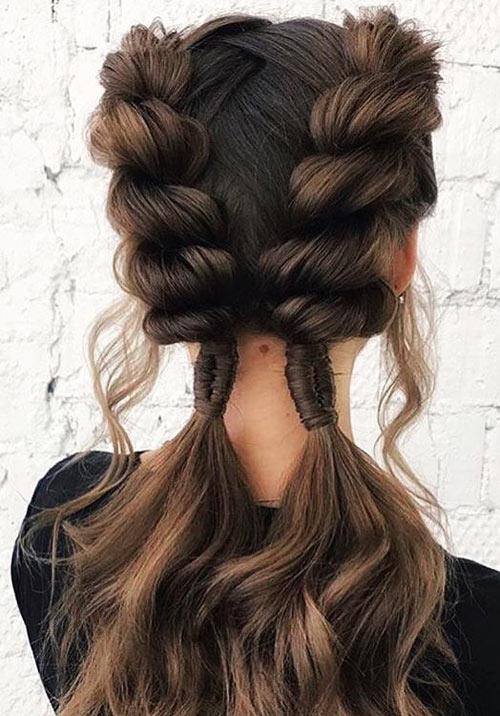 Twisted Side Braids