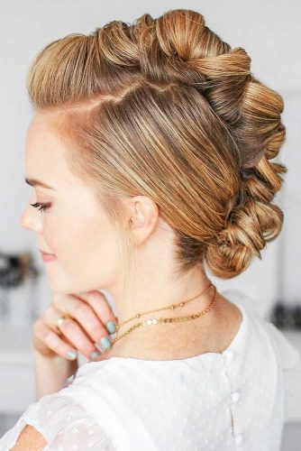 Wrapped Braid Mohawk Updo #mohawk #braids 