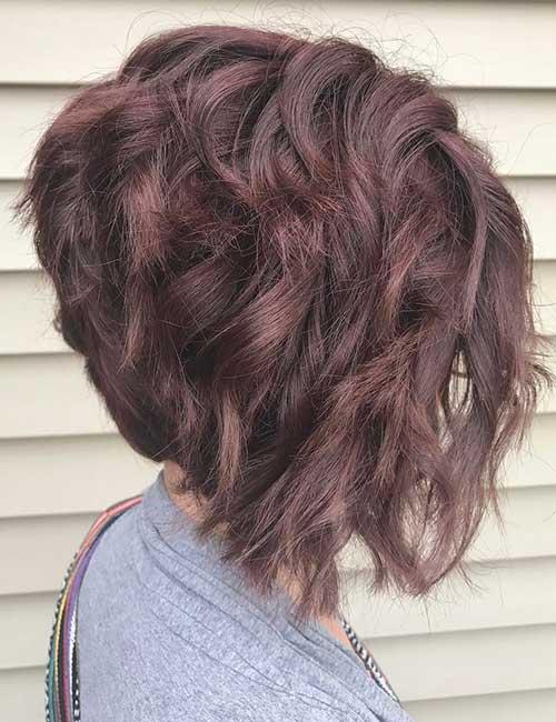 23. Curly Stacked Bob