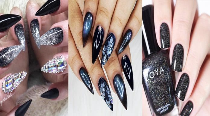 33-BLACK-GLITTER-NAILS-DESIGNS-THAT-ARE-MORE-GLAM-THAN-GOTH
