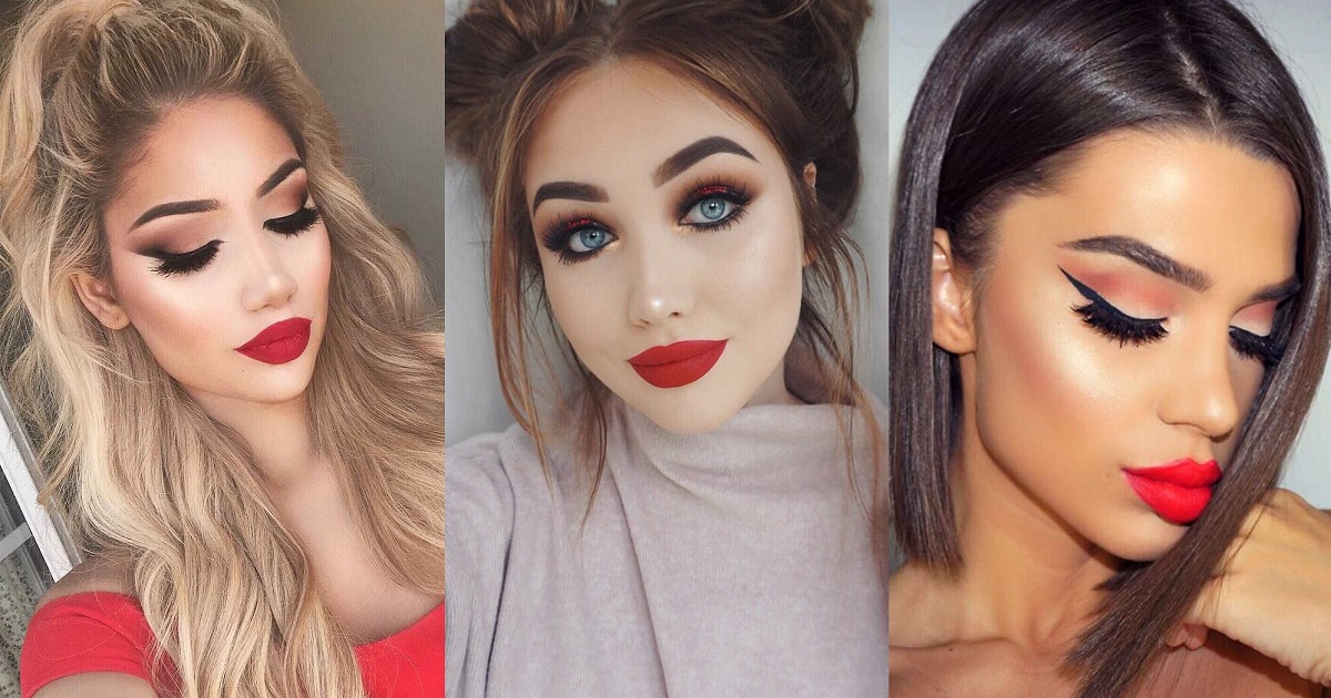 red lipstick outfits