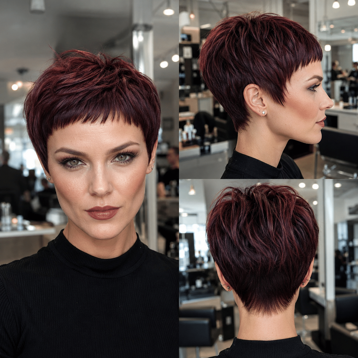 Black Cherry Velvet Pixie Hair