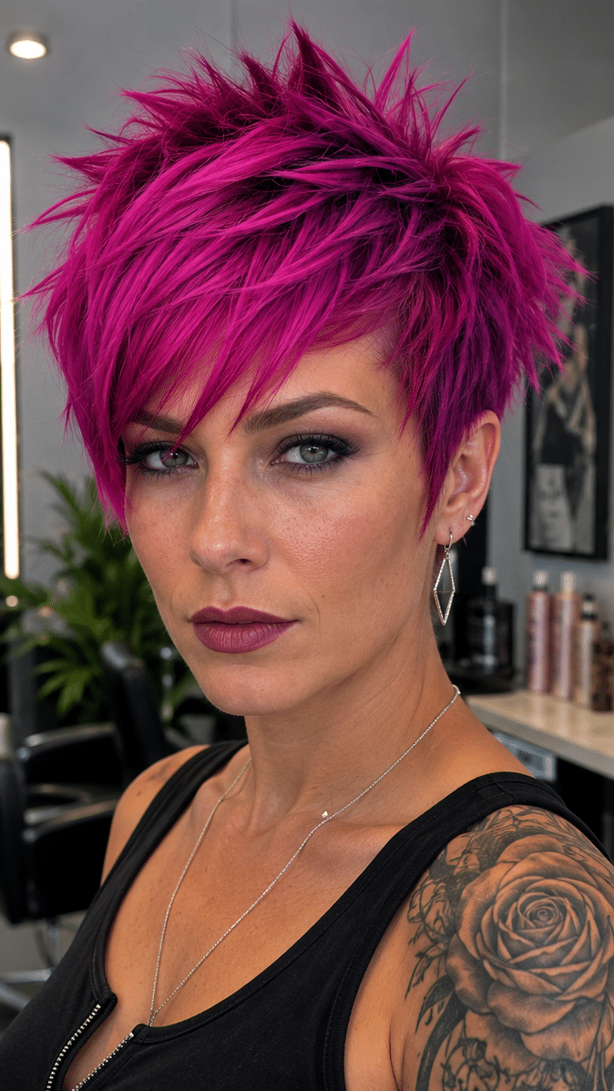Electric Magenta Rush Hair