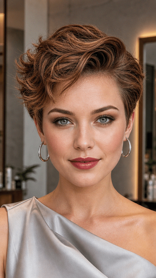 75 POPULAR PIXIE CUT LOOKS Cinnamon Chestnut Brown Hair