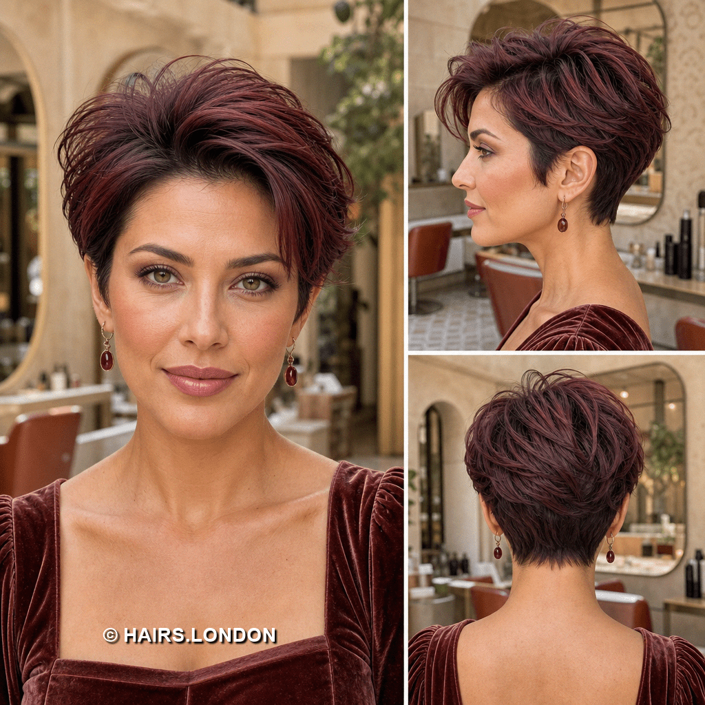 75 POPULAR PIXIE CUT LOOKS Black Cherry Mahogany Hair