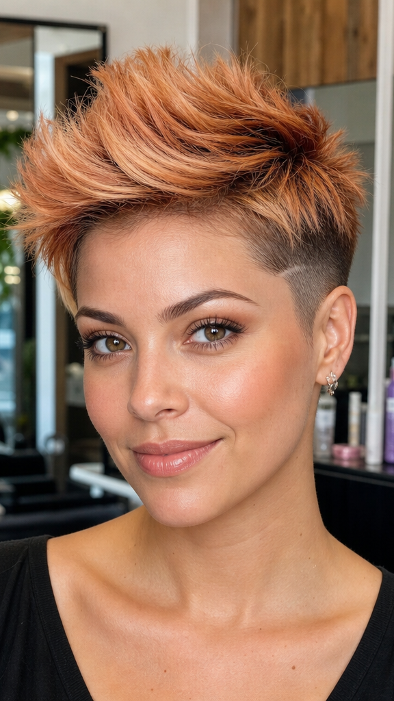Peach Copper Glow Hair