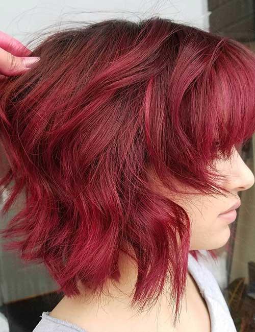9. Wavy Cherry Stack With Bangs