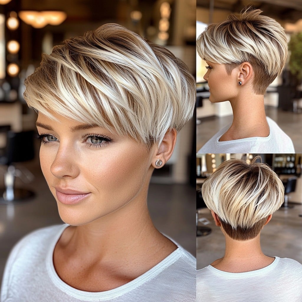 Blonde Balayage Pixie Hair