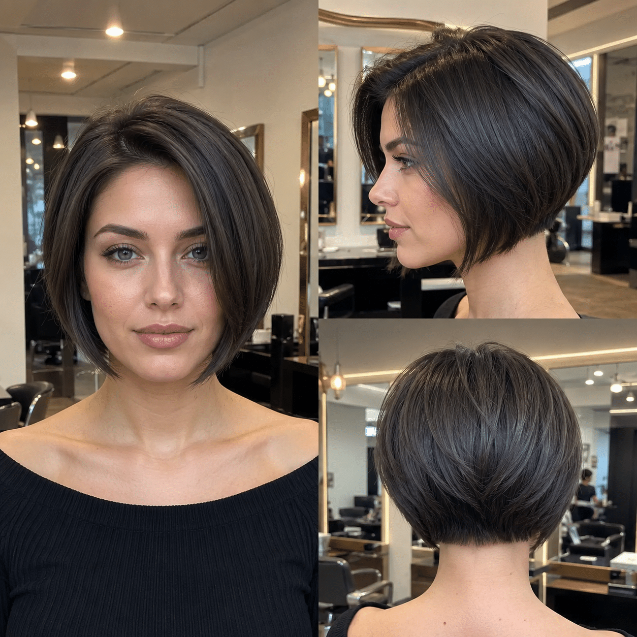 Espresso Cocoa Inverted Bob Hair