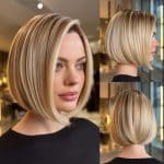 Golden Blonde Bob Hair