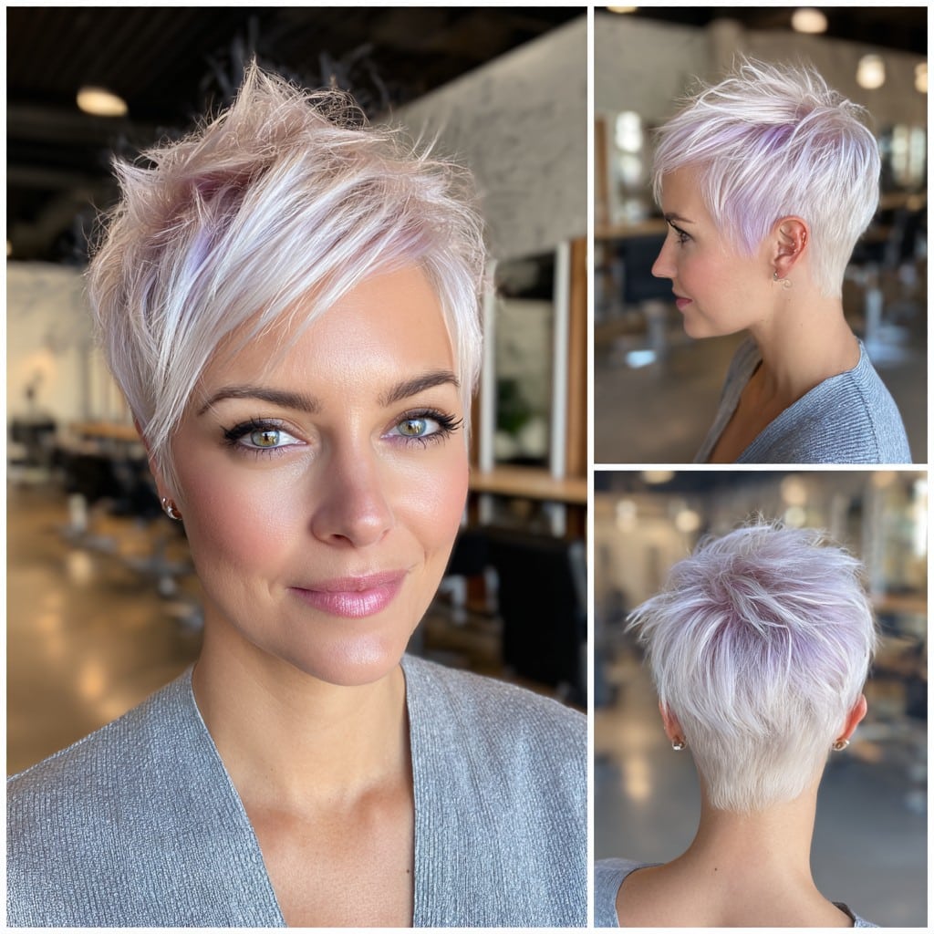 Icy Lilac Pixie Hair
