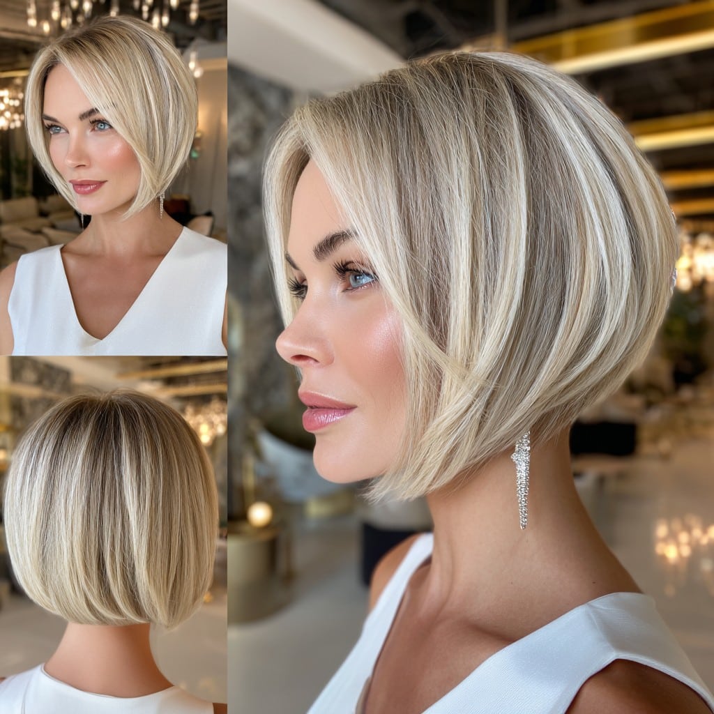 Platinum Blonde Bob Hair