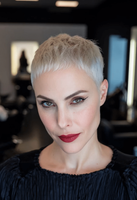 Icy Platinum Blonde Hair