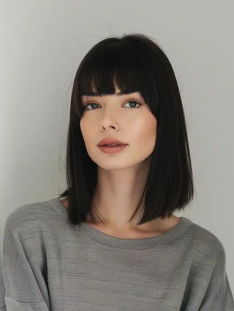 Best Shoulder-Length Haircuts with Bangs