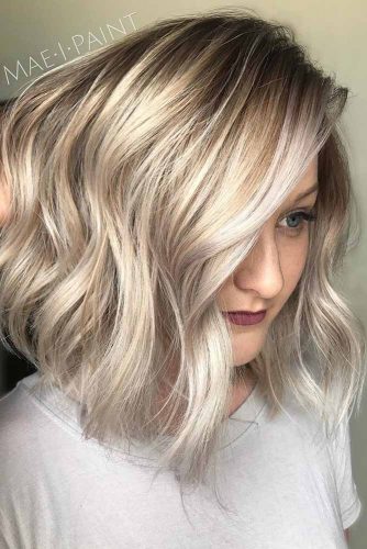 Best Bob Idea For Thin Hair #bobhaircut #wavybob #platinumblonde