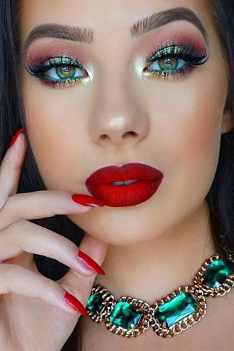 Best Makeup Ideas with Red Lipstick picture 5