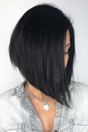 Black And Straight #invertedbob #blackhair #straightbob