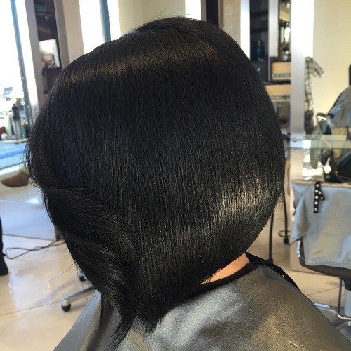 Black Angled Bob