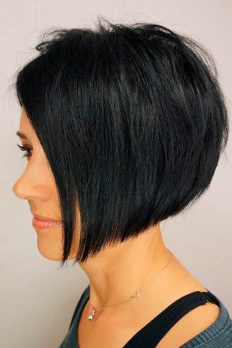 Capas despeinadas largas invertidas redondeadas negras #layeredhairstyles #blackhair