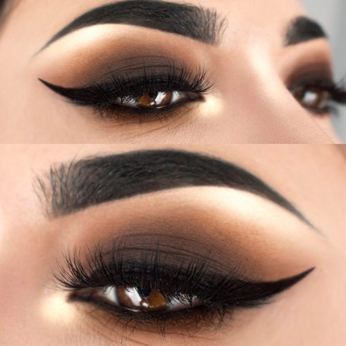 Black Smokey Eyes Look For Amber Eyes #blacksmokey #matteyeshadow