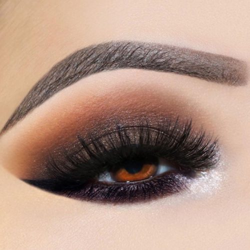 Black Smokey Eyes Makeup For Amber Eyes #smokeyeyes