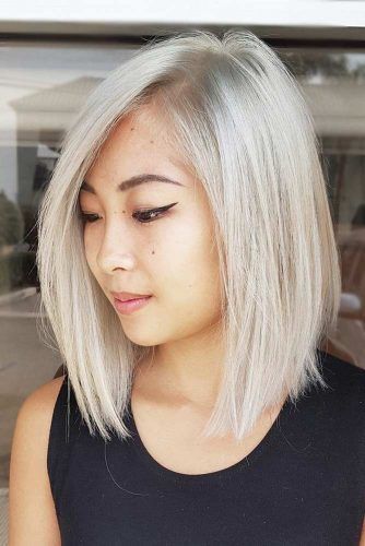 Blonde Blunt Medium Haircuts #mediumlengthhaircuts #mediumhair #haircuts #longbob