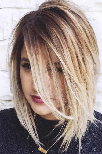 Blonde Ombre Layered Bob #layeredbob #blondehair #ombrehair 