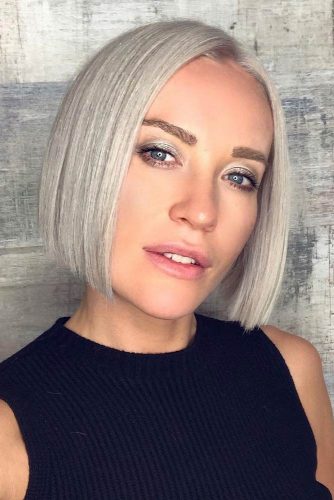 Blunt Bob Cuts Platinum Blonde #blondehair #bluntbob #shorthair