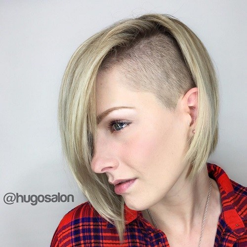 Bob With Asymmetrical Side Undercut