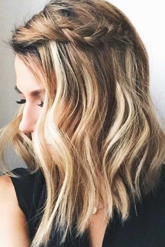 Braided Style For Medium Wavy Hair #wavyhair #braids