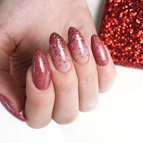 Bright Glitter Ombre Nails For A Party #glitternails