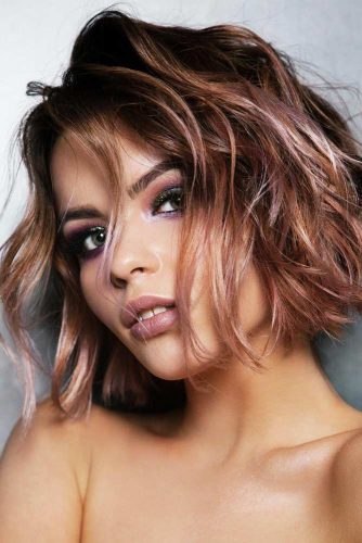 Brown Ombre Highlights #shortombrehair #ombrehair #shorthair #bobhaircut #brownhair