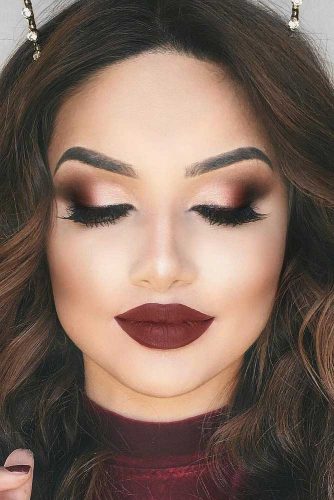 Burgundy Lipstick Matte Makeup Ideas to Try This Season picture 2