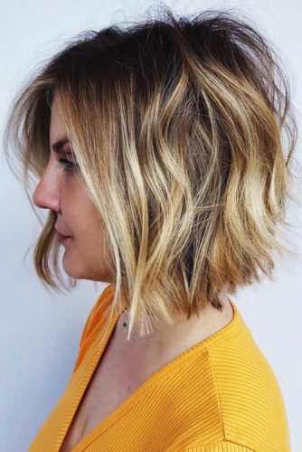 Choppy Bob Cut With Balayage #bob #wavyhair #shaggy