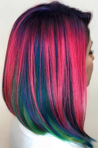 Colorful Long Bob Hairstyles Picture 5