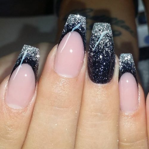 Cute Black and Silver Nails Designs picture 2