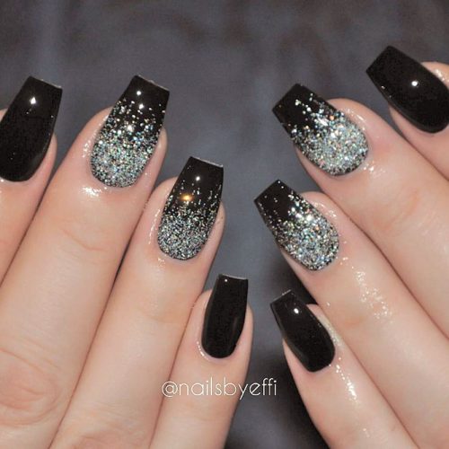 Cute Black and Silver Nails Designs picture 5