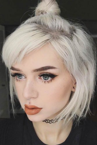 Cute Bob Hairstyles with Top Knot picture2