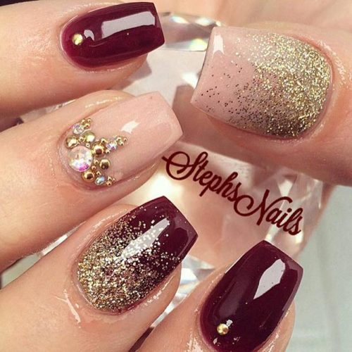 Cute Burgundy Nail Designs picture 3