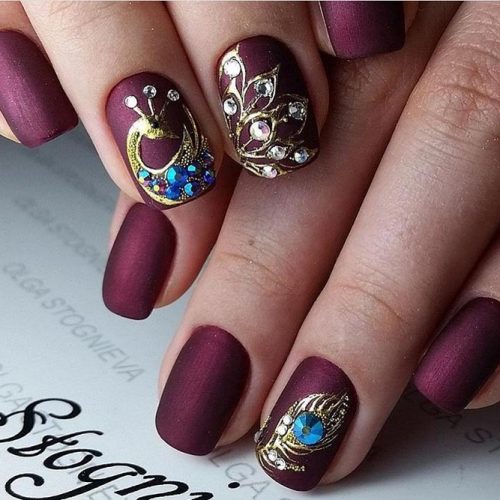 Cute Burgundy Nail Designs picture 4