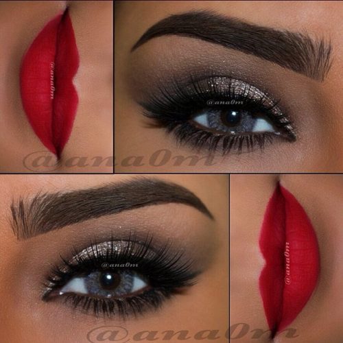 Cute Red Lipstick Makeup Ideas picture 2