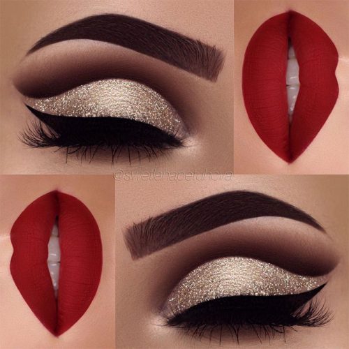 Cute Red Lipstick Makeup Ideas picture 3