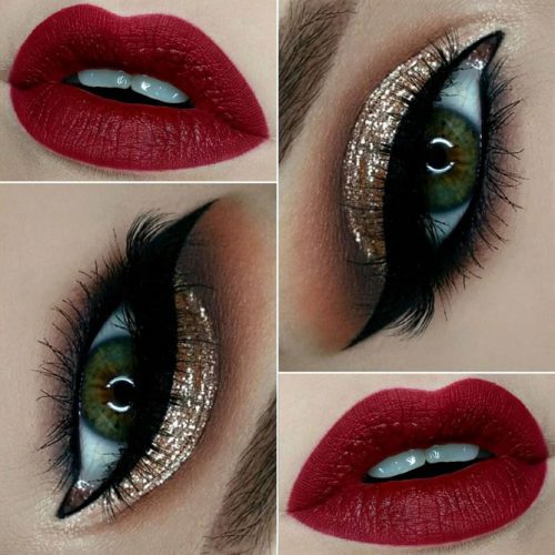 Cute Red Lipstick Makeup Ideas picture 6