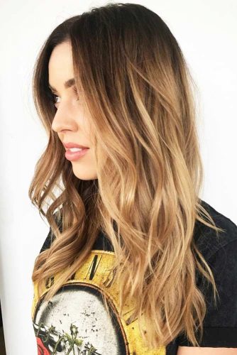 Dark Blonde with Black Roots #blondehair #brunette #ombre