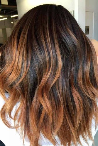 Dark Brown Hair With Highlights #highlights #darkbrownbalayage