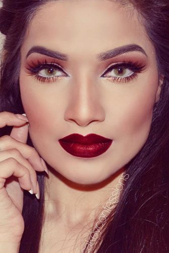 Dark Red Lipstick Makeup Ideas picture 1