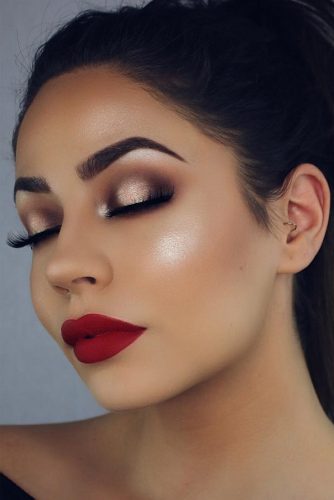 Dark Red Lipstick Makeup Ideas picture 2
