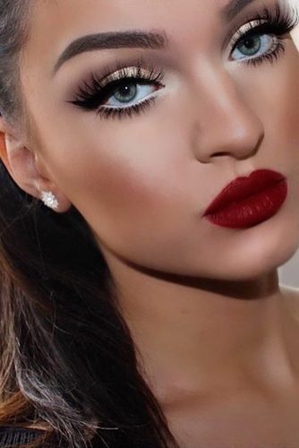 Dark Red Lipstick Makeup Ideas picture 3